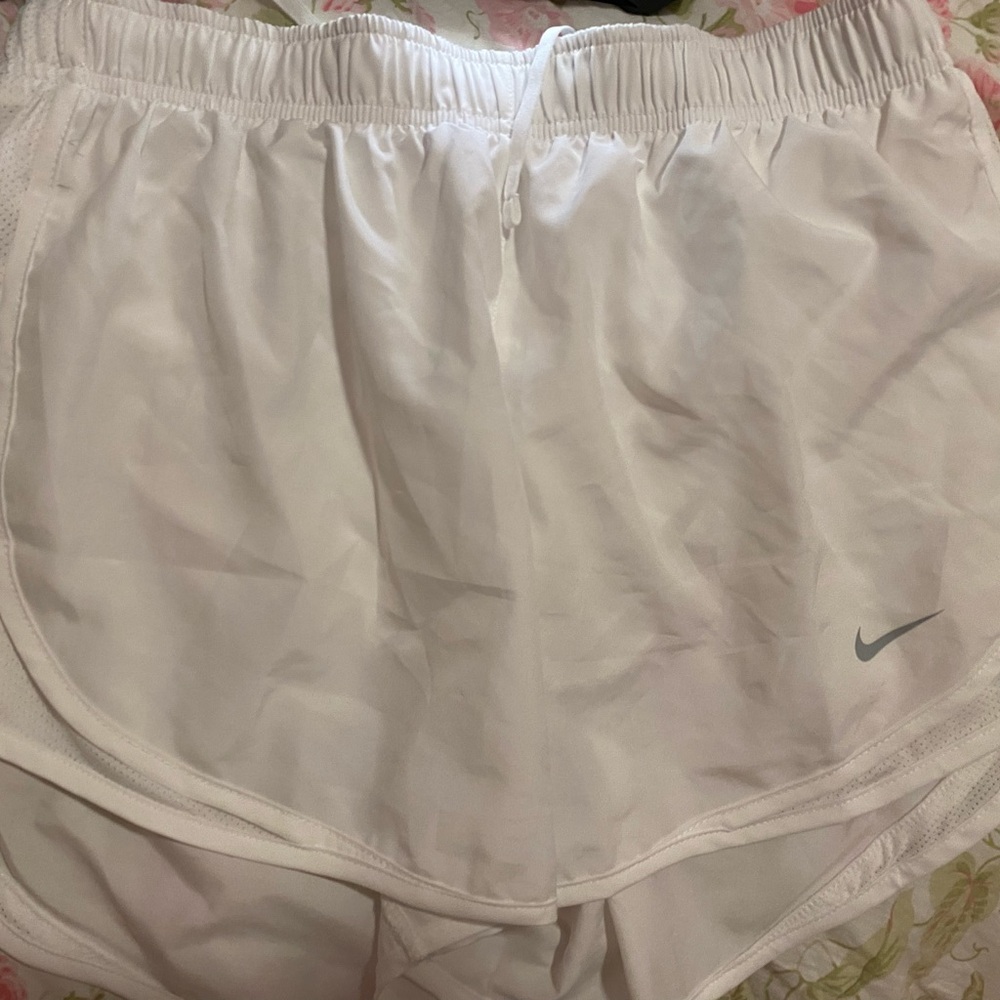 White Nike Dri-Fit running shorts Size M